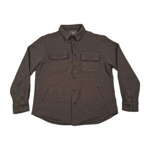 Cloudveil Mountainworks Quilted Snap Front Shirt Jacket Brown Pockets Men's M